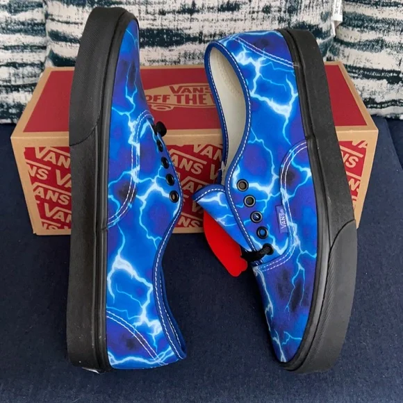 Vans Authentic Lightning Black/Blue MENS - Picture 12 of 16